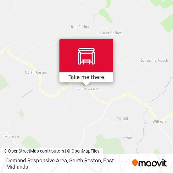 Demand Responsive Area, South Reston map