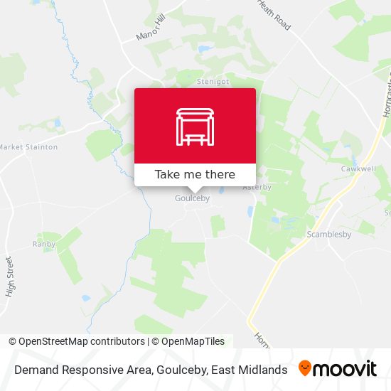 Demand Responsive Area, Goulceby map