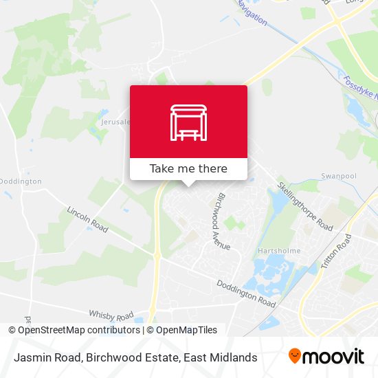 Jasmin Road, Birchwood Estate map