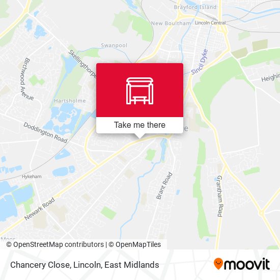 Chancery Close, Lincoln map