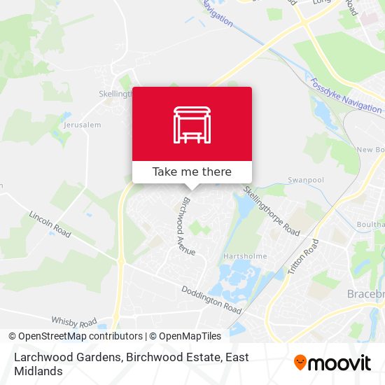 Larchwood Gardens, Birchwood Estate map