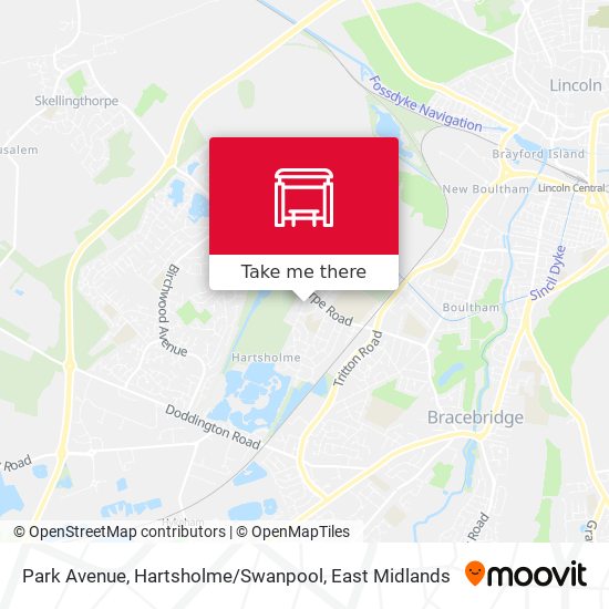 Park Avenue, Hartsholme / Swanpool map