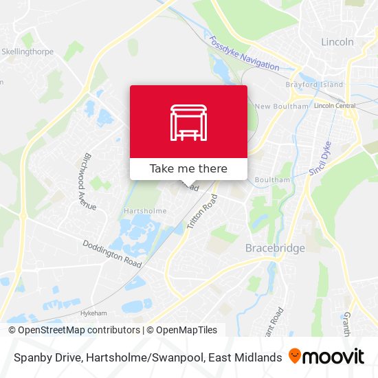 Spanby Drive, Hartsholme / Swanpool map