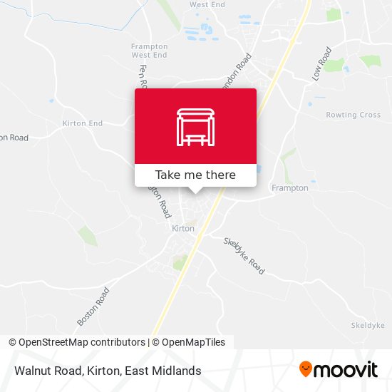 Walnut Road, Kirton map