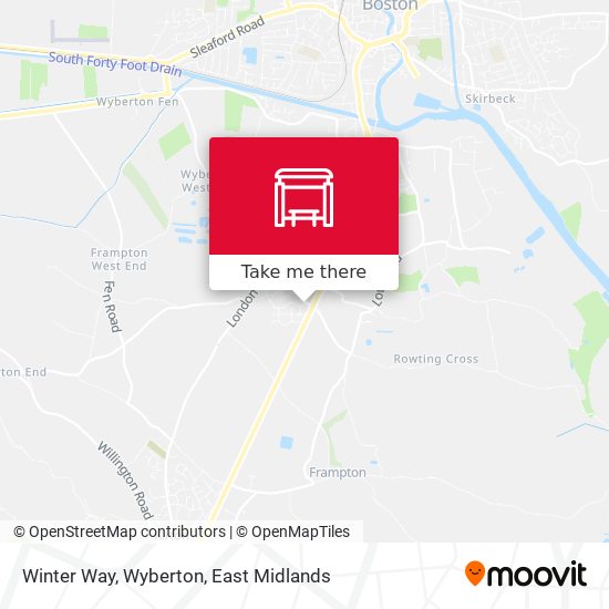 Winter Way, Wyberton map
