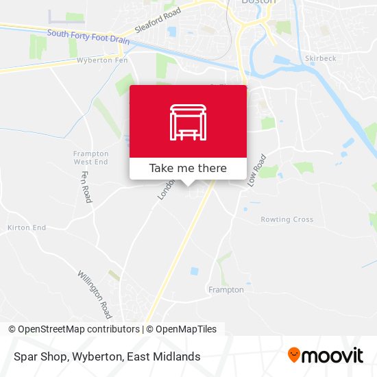 Spar Shop, Wyberton map