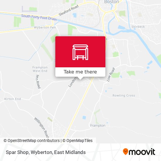 Spar Shop, Wyberton map