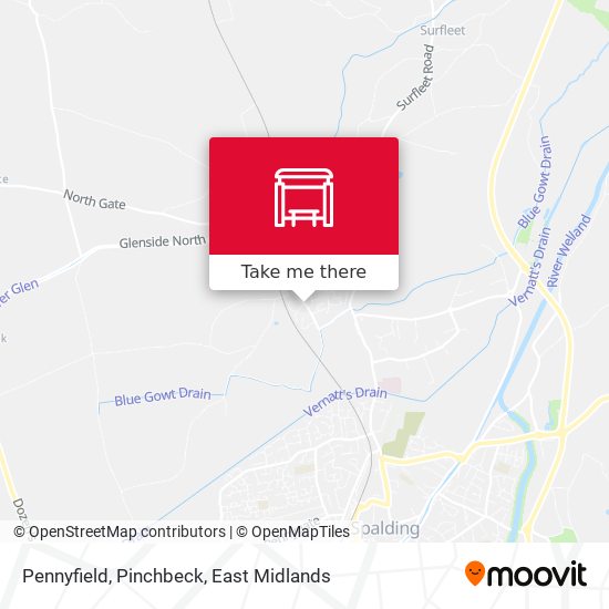 Pennyfield, Pinchbeck map