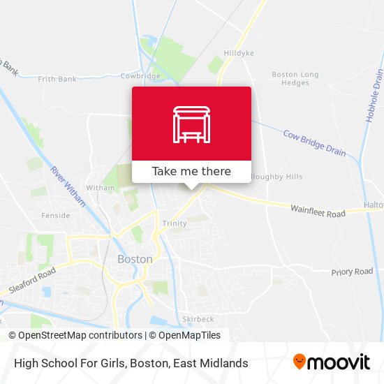 High School For Girls, Boston map