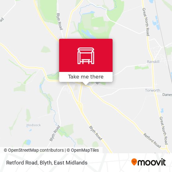 Retford Road, Blyth map