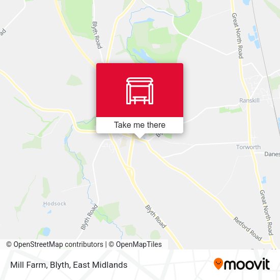 Mill Farm, Blyth map