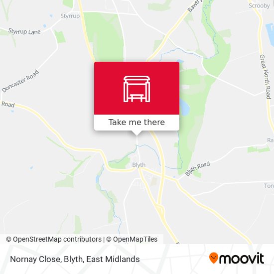 Nornay Close, Blyth map