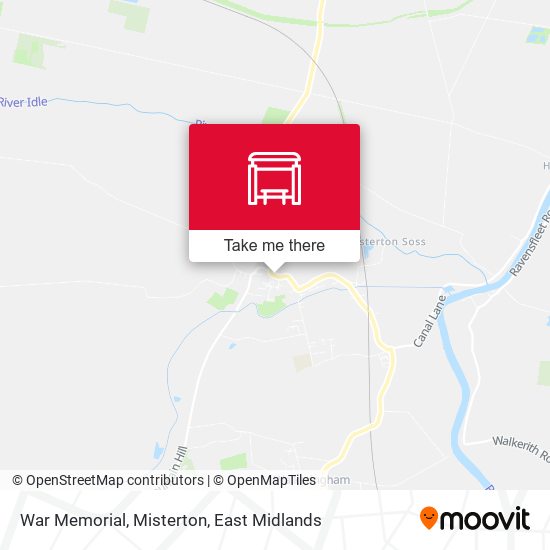 War Memorial, Misterton map