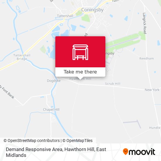 Demand Responsive Area, Hawthorn Hill map