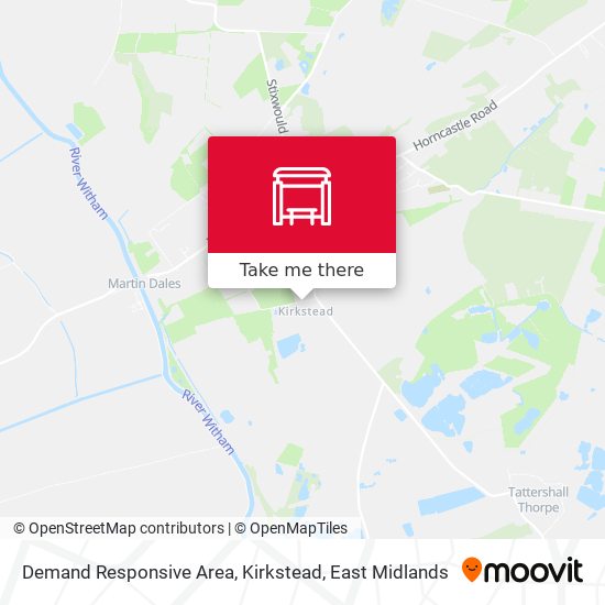 Demand Responsive Area, Kirkstead map