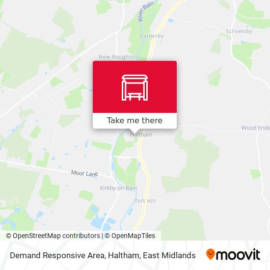 Demand Responsive Area, Haltham map