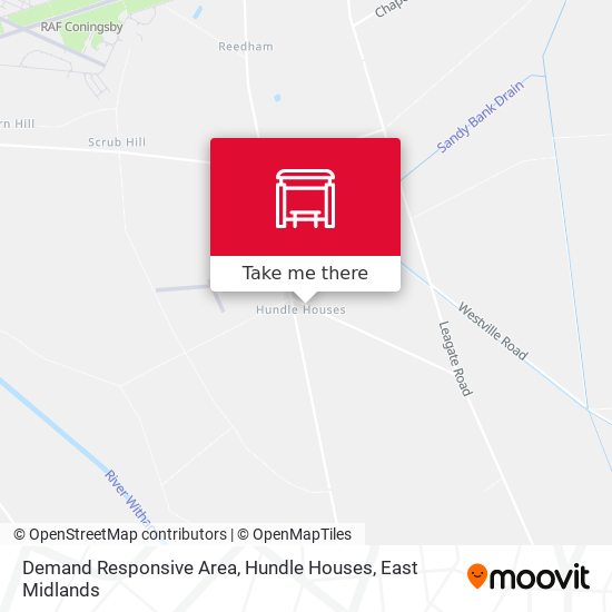 Demand Responsive Area, Hundle Houses map