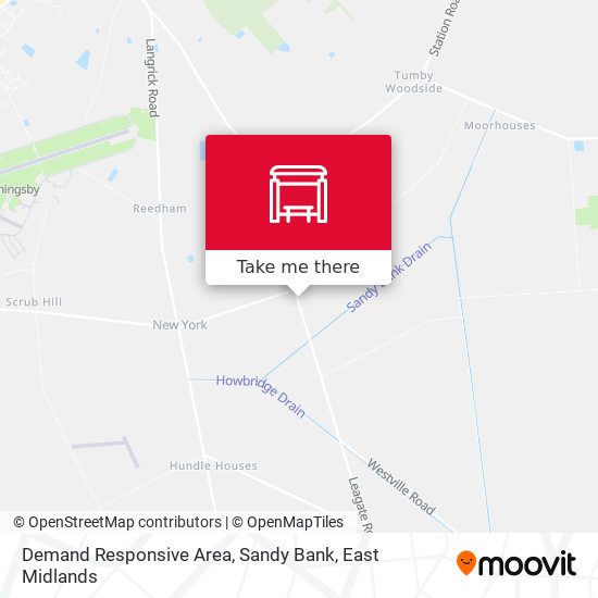 Demand Responsive Area, Sandy Bank map