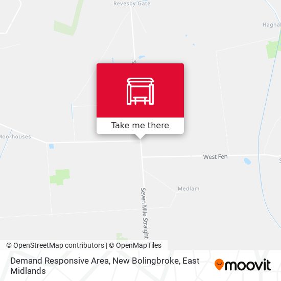 Demand Responsive Area, New Bolingbroke map