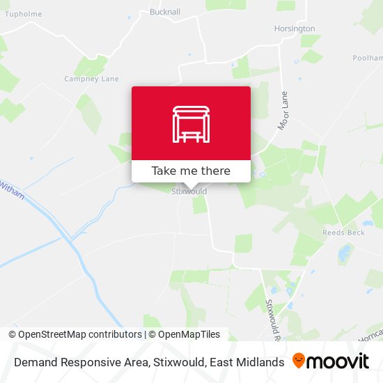 Demand Responsive Area, Stixwould map