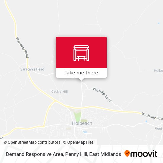 Demand Responsive Area, Penny Hill map