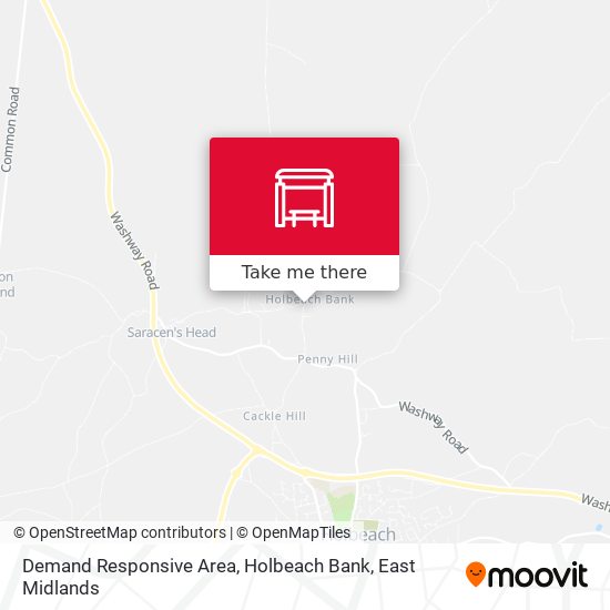Demand Responsive Area, Holbeach Bank map