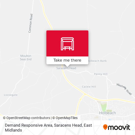 Demand Responsive Area, Saracens Head map