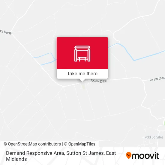 Demand Responsive Area, Sutton St James map