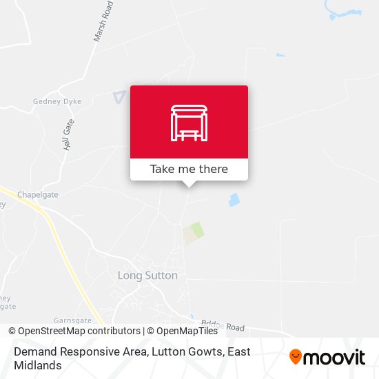 Demand Responsive Area, Lutton Gowts map