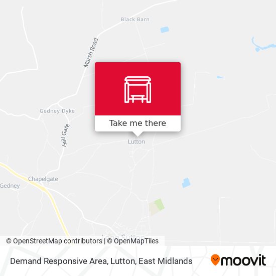 Demand Responsive Area, Lutton map