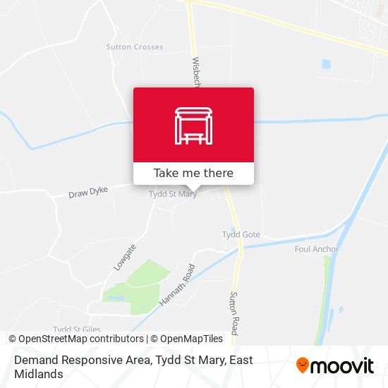 Demand Responsive Area, Tydd St Mary map