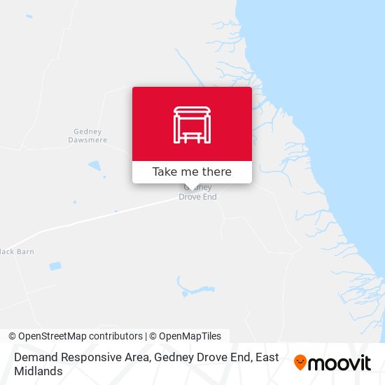 Demand Responsive Area, Gedney Drove End map