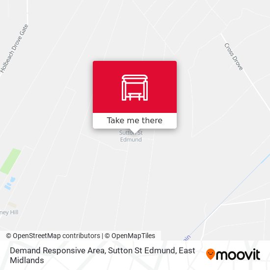 Demand Responsive Area, Sutton St Edmund map