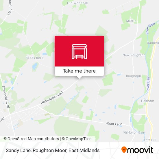 Sandy Lane, Roughton Moor map