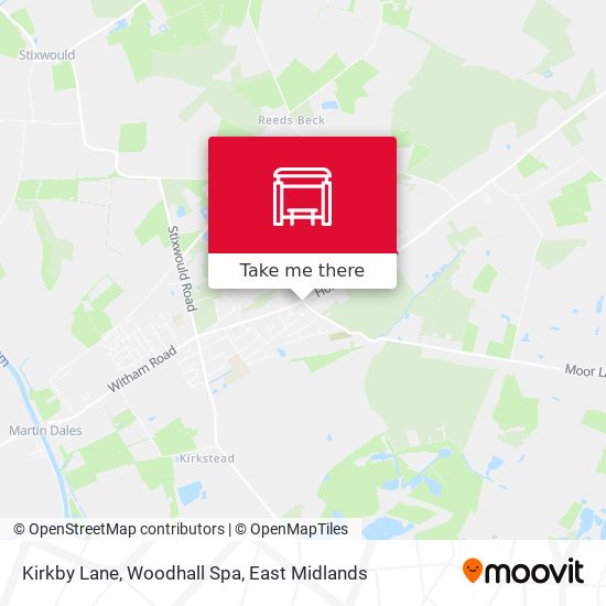Kirkby Lane, Woodhall Spa map