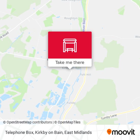Telephone Box, Kirkby on Bain map