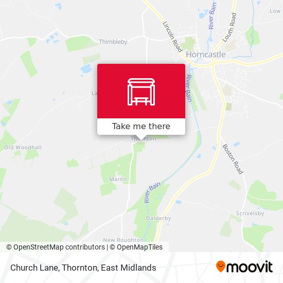 Church Lane, Thornton map