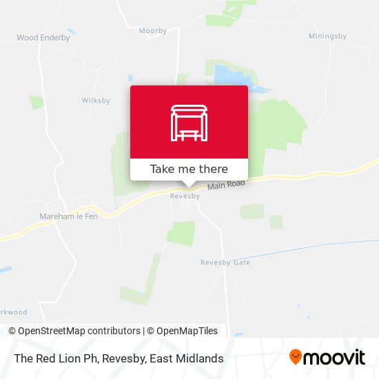 The Red Lion Ph, Revesby map
