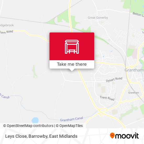 Leys Close, Barrowby map