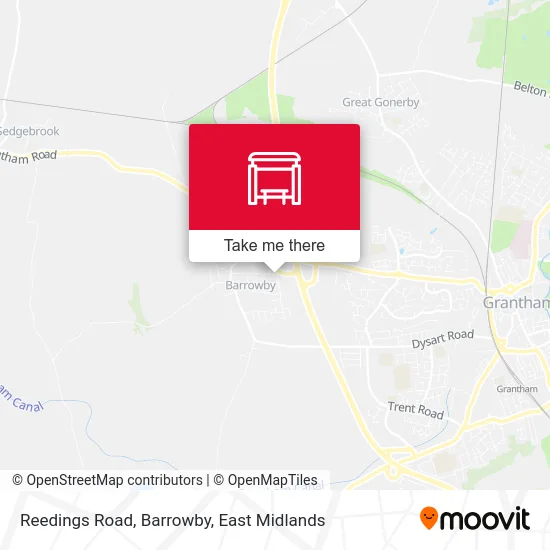 Reedings Road, Barrowby map