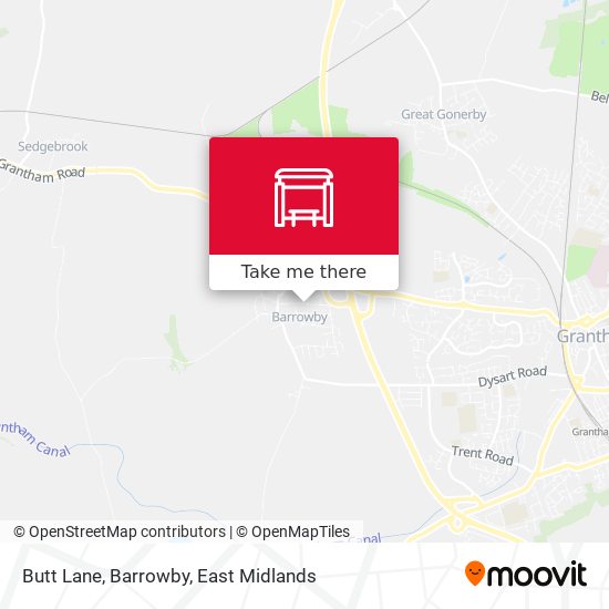 Butt Lane, Barrowby map