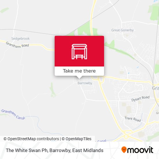 The White Swan Ph, Barrowby map