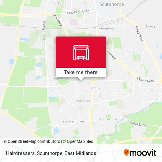 Hairdressers, Scunthorpe map