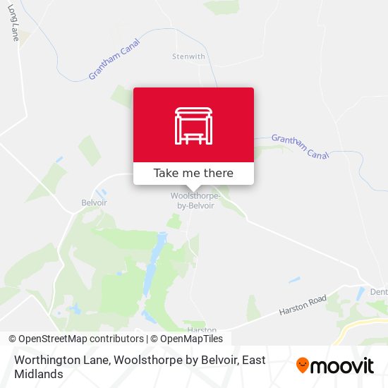 Worthington Lane, Woolsthorpe by Belvoir map