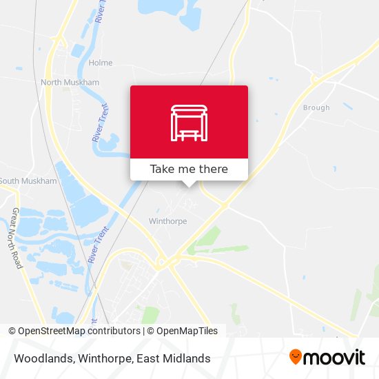 Woodlands, Winthorpe map