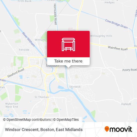 Windsor Crescent, Boston map