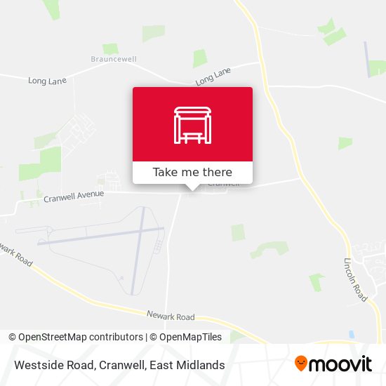 Westside Road, Cranwell map