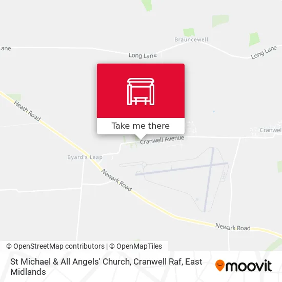 St Michael & All Angels' Church, Cranwell Raf map