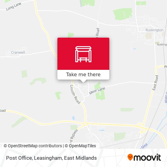 Post Office, Leasingham map