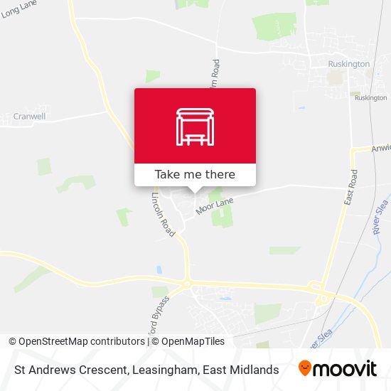 St Andrews Crescent, Leasingham map